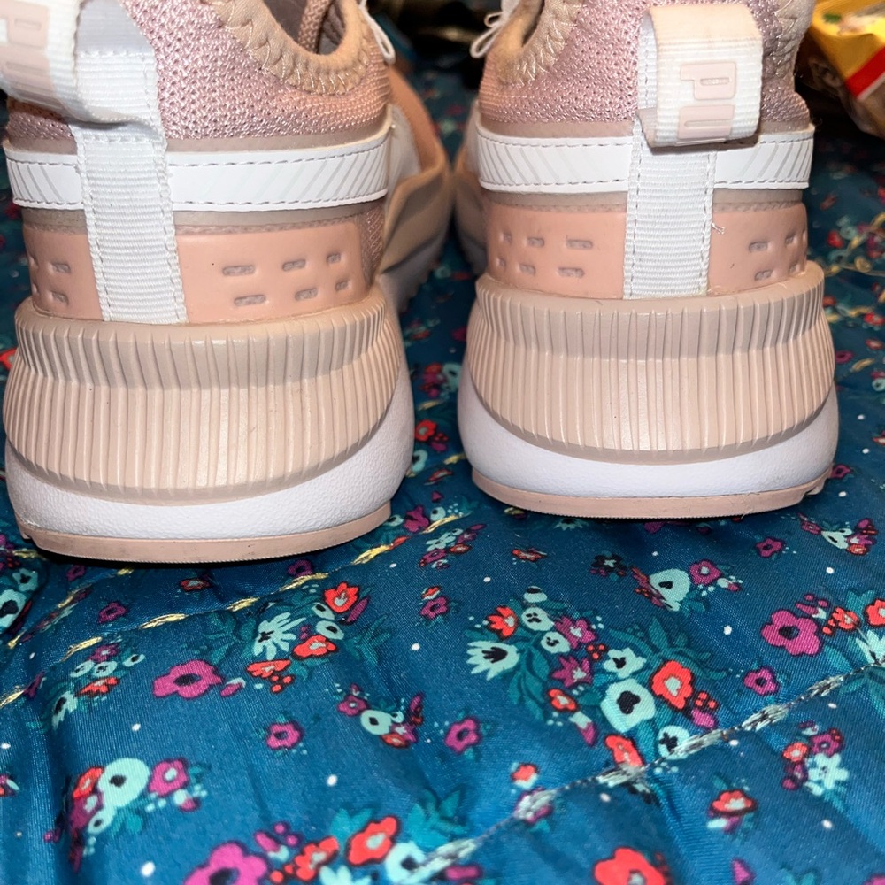 Puma Women's Blush and White Sneakers - Picture 5 of 7